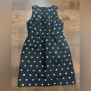 J. Crew Black and White Polka Dot Dress